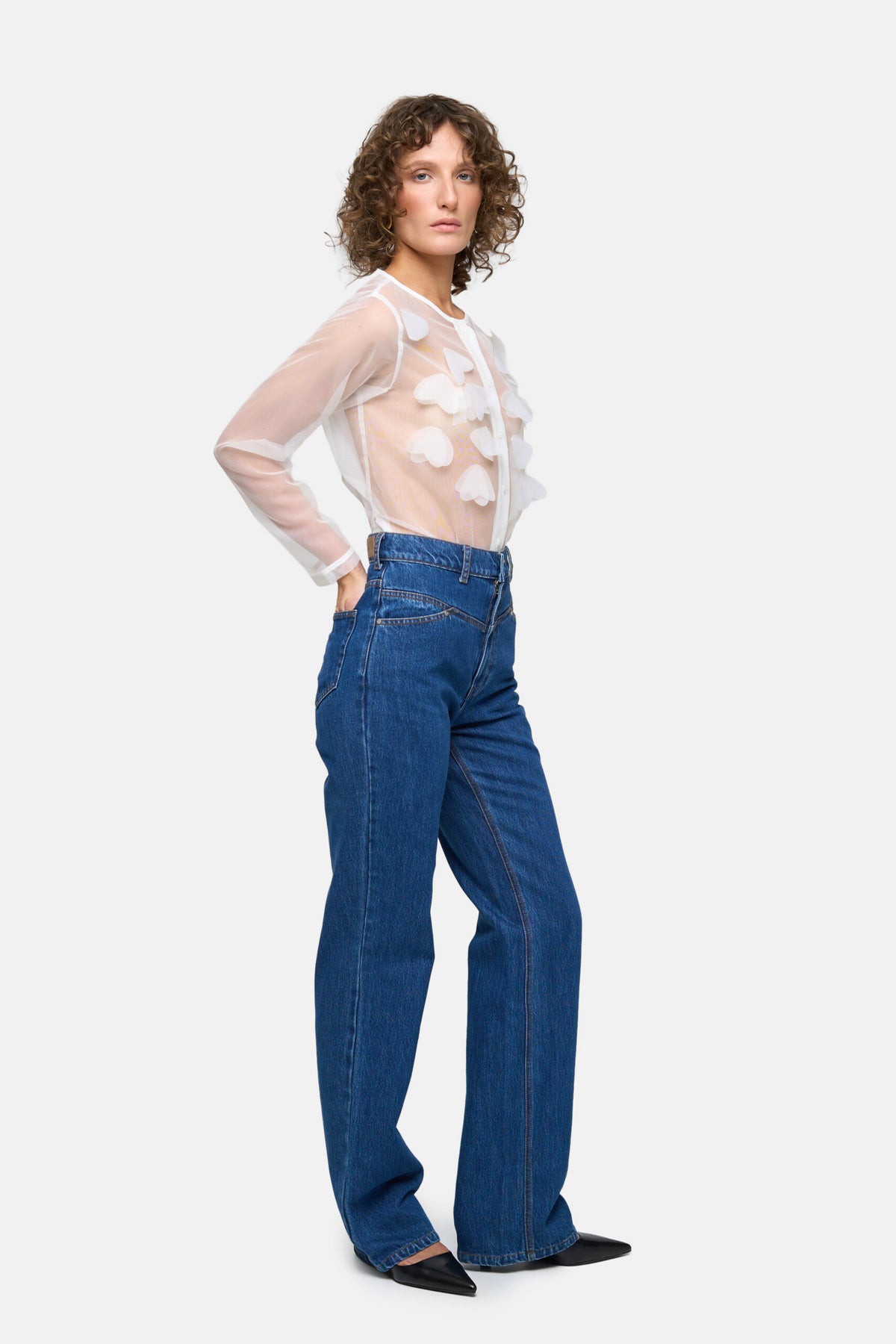 Straight Pocket Jeans - фото 3