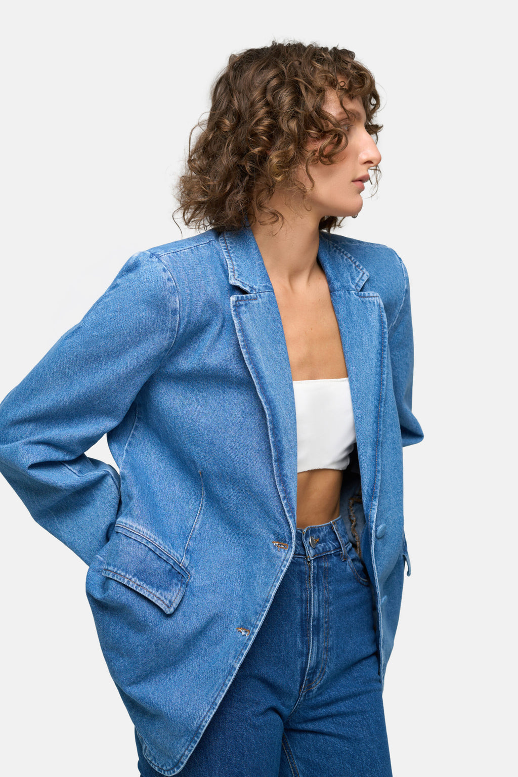 Denim Blazer - фото 4