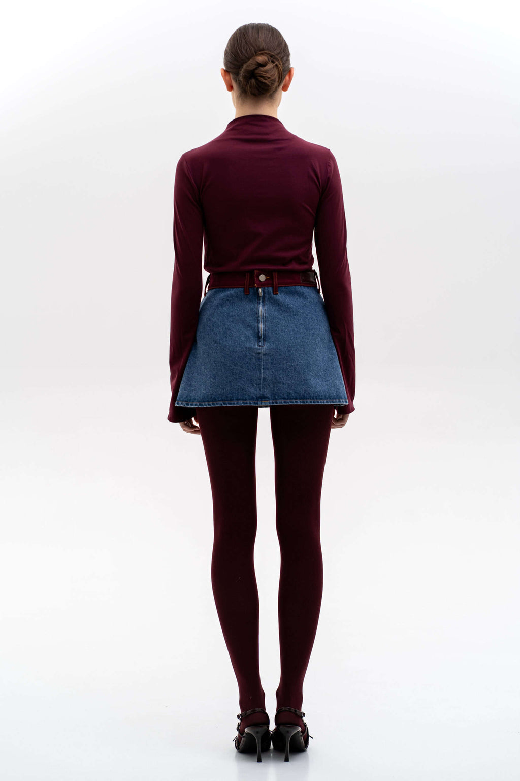 Bordo Drape Longsleeve Top - фото 3
