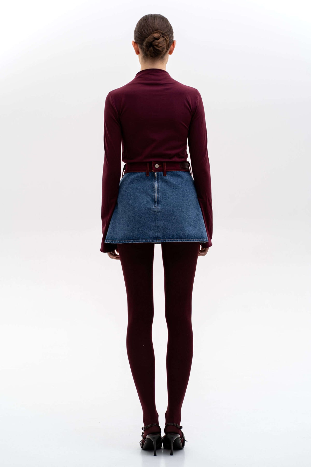 Bordo Drape Longsleeve Top - фото 3
