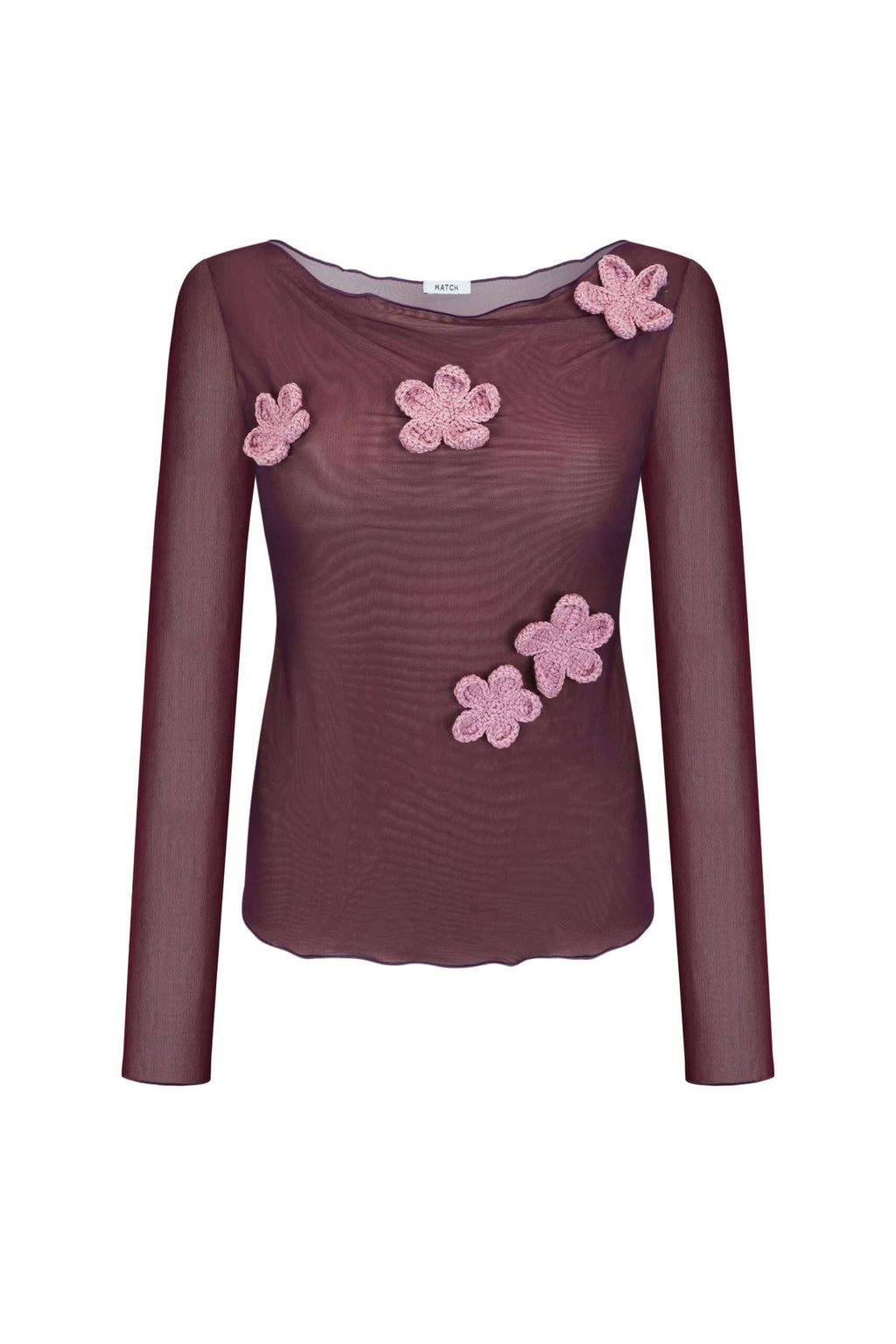 Grape Blouse with Crochet Flowers - фото 5