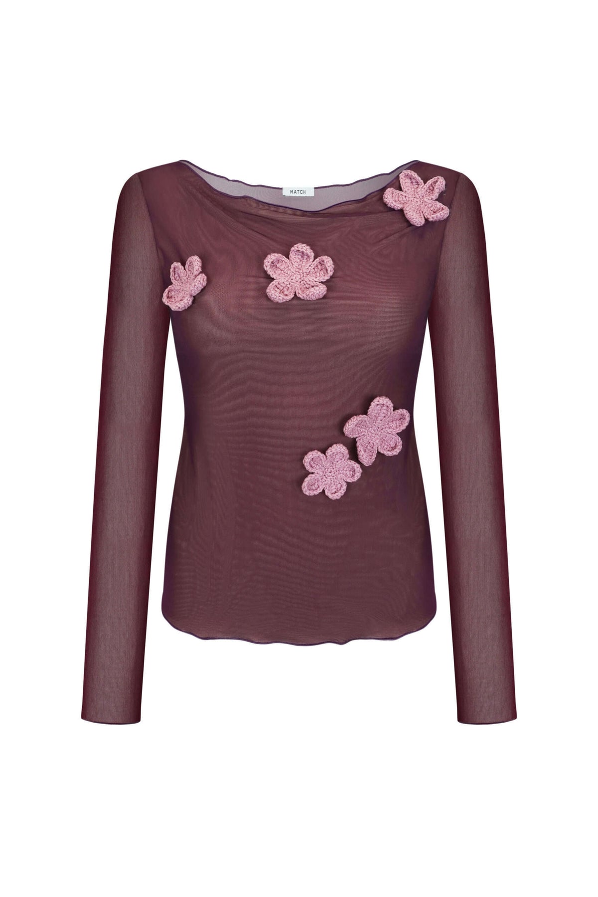 Grape Blouse with Crochet Flowers - фото 5
