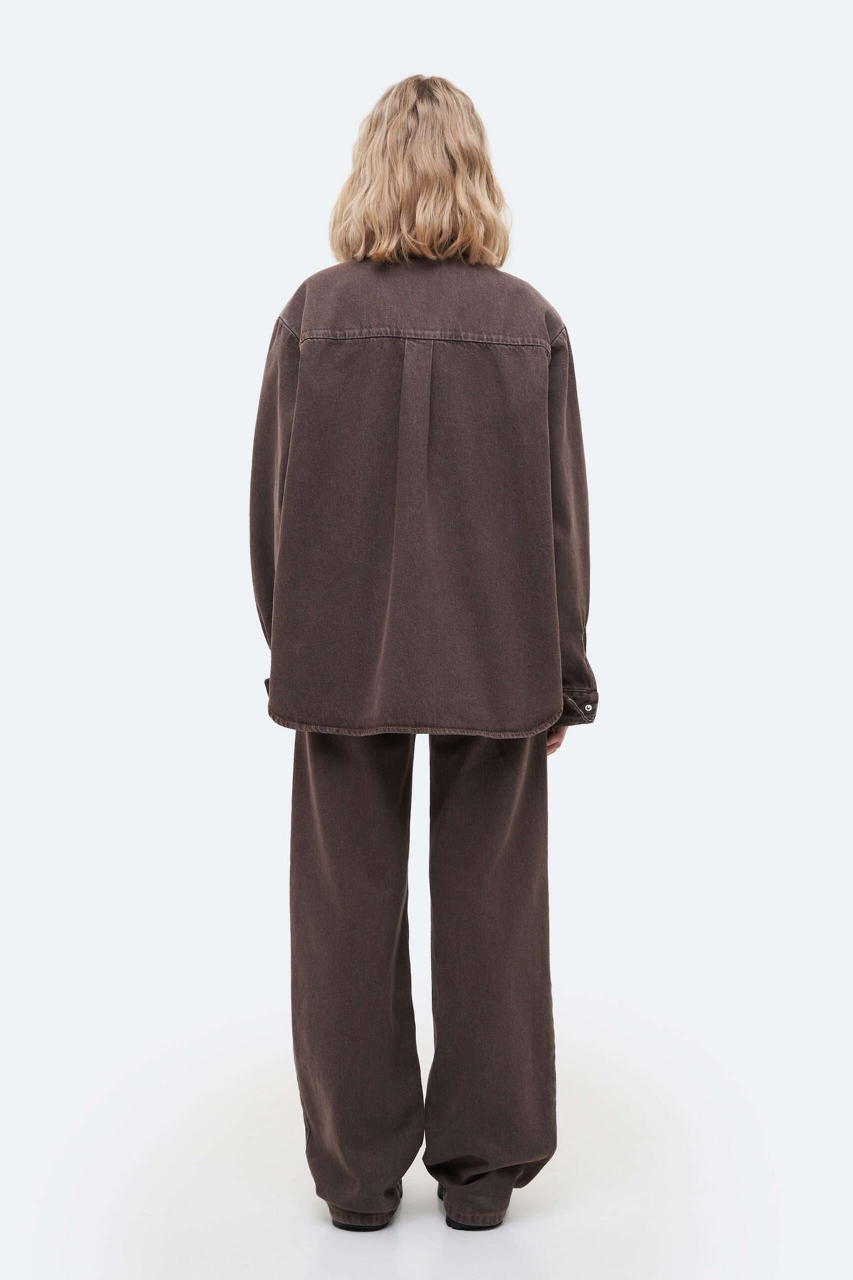 Brown Denim Shirt - фото 3