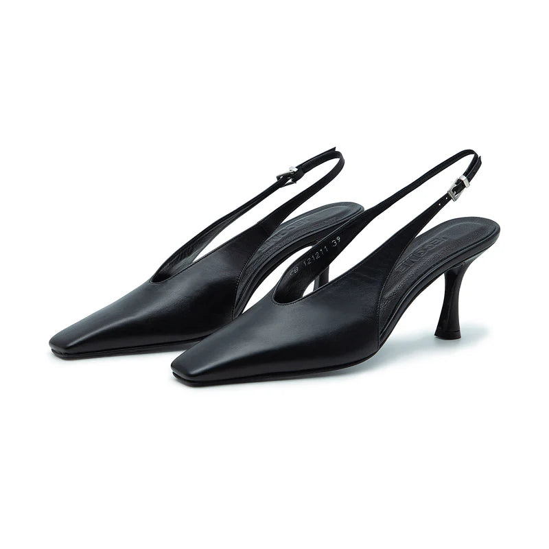 JECOME Ducks slingbacks burgundy