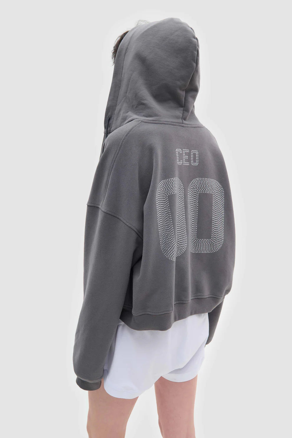 Зіпер укорочений зі стразами CEO