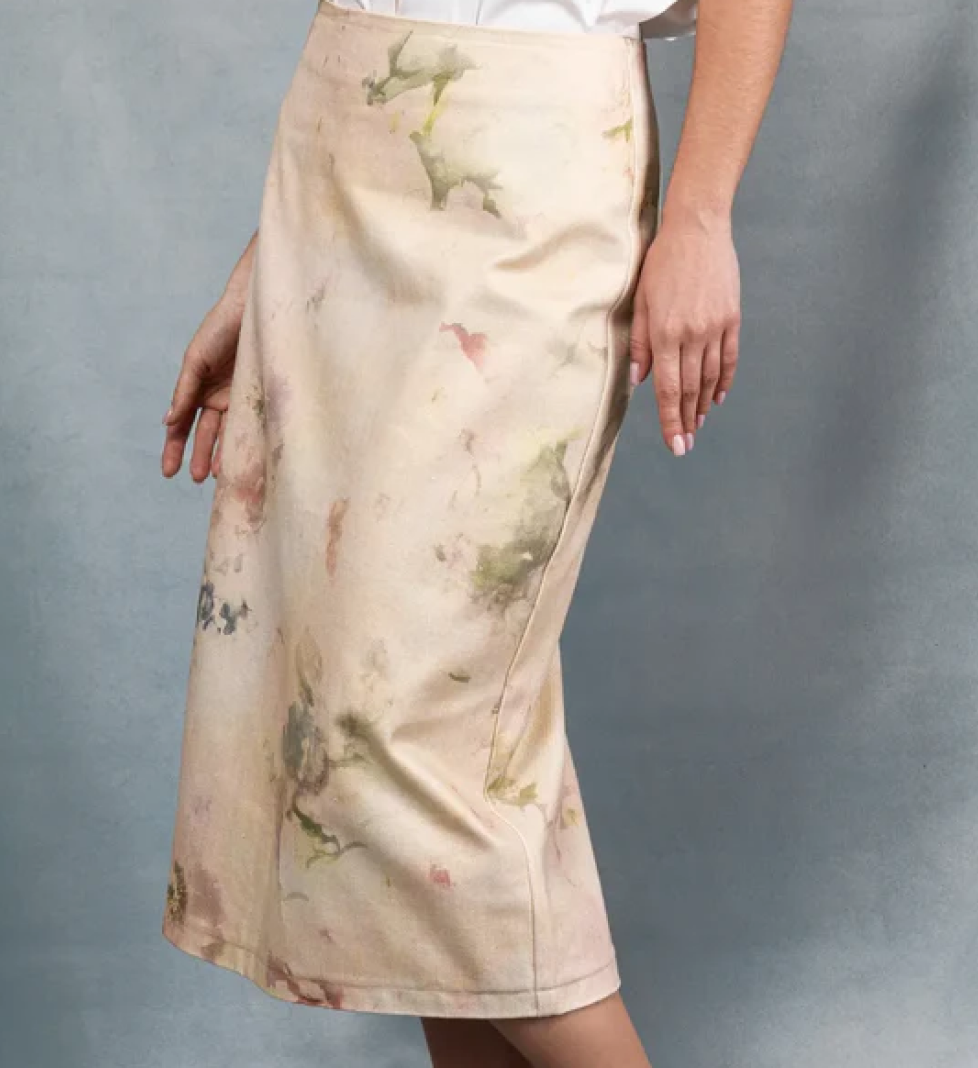 Міді-спідниця Honch Studio джинсова з принтом Beige