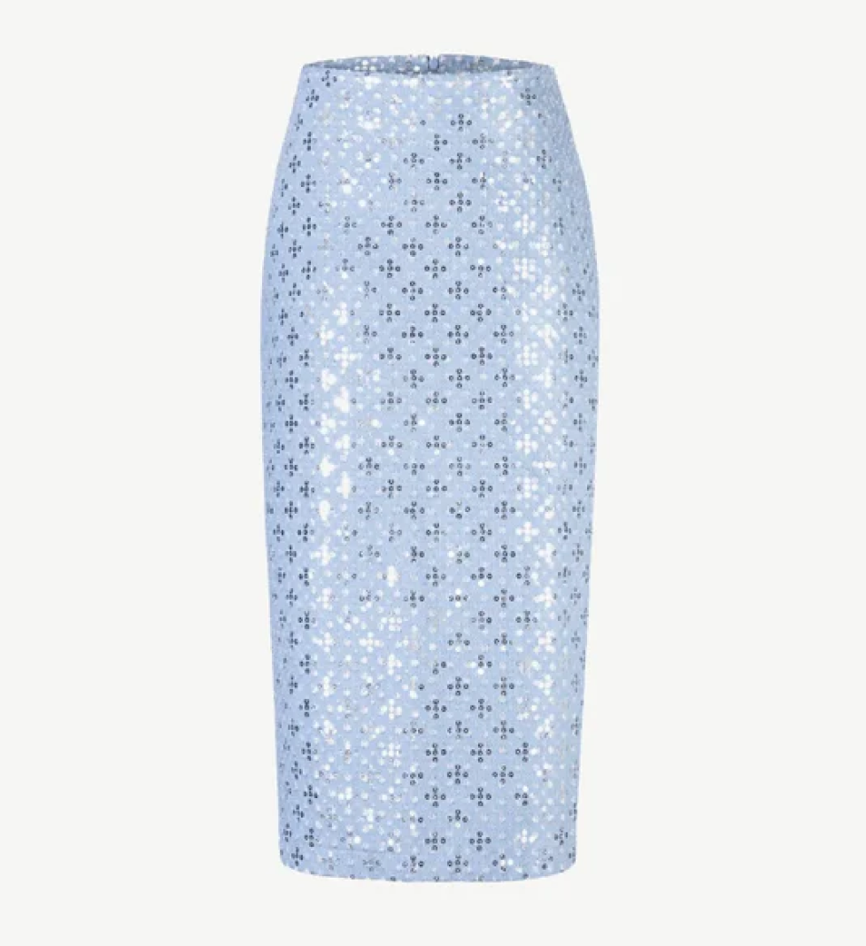 Міді-спідниця Honch Studio джинсова з паєтками Light Blue