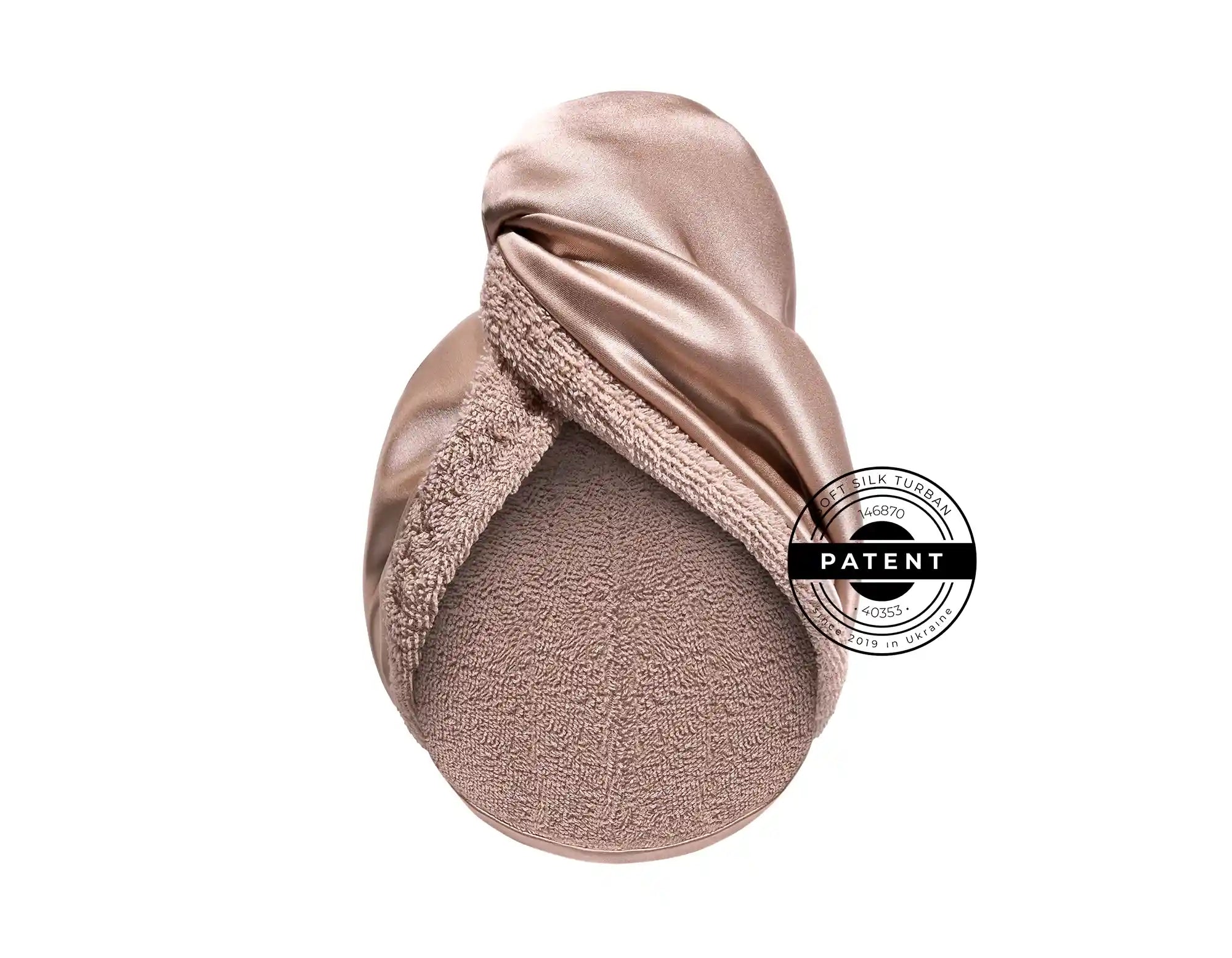 SOFT SILK TURBAN шовковий рушник-тюрбан з махрою