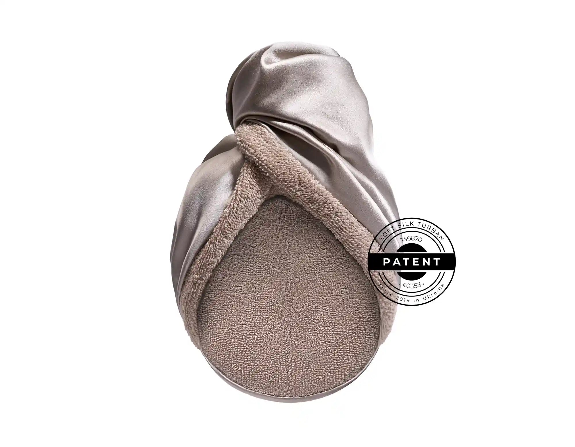 SOFT SILK TURBAN шовковий рушник-тюрбан з махрою