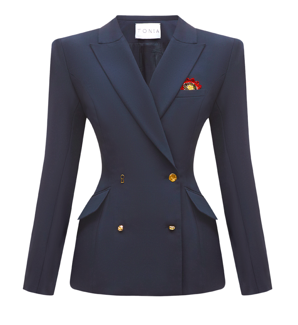 Двубортний блейзер TONiA NEW LOOK blue