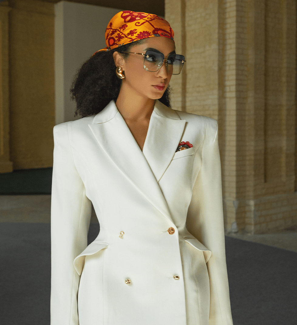 Двубортний блейзер TONiA NEW LOOK milk