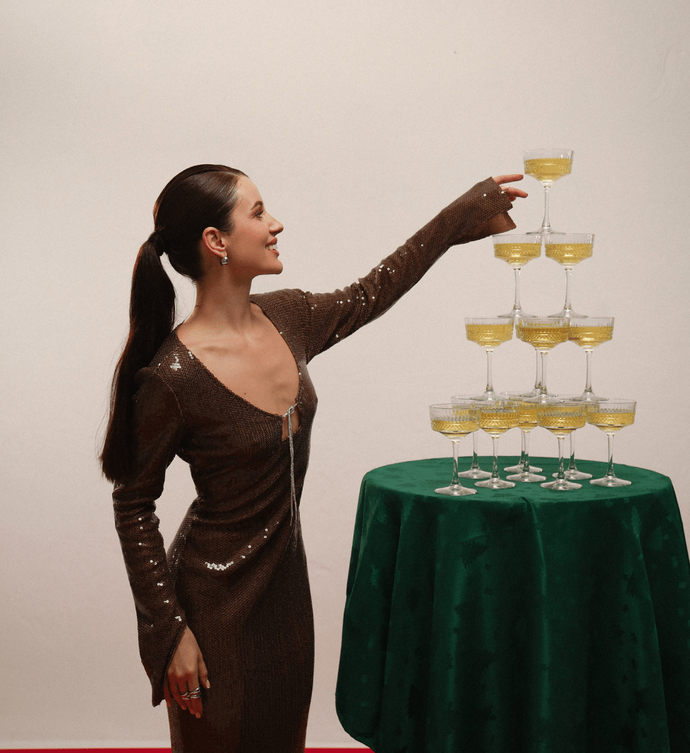 Сукня Грація ROSCA у паєтках Brown