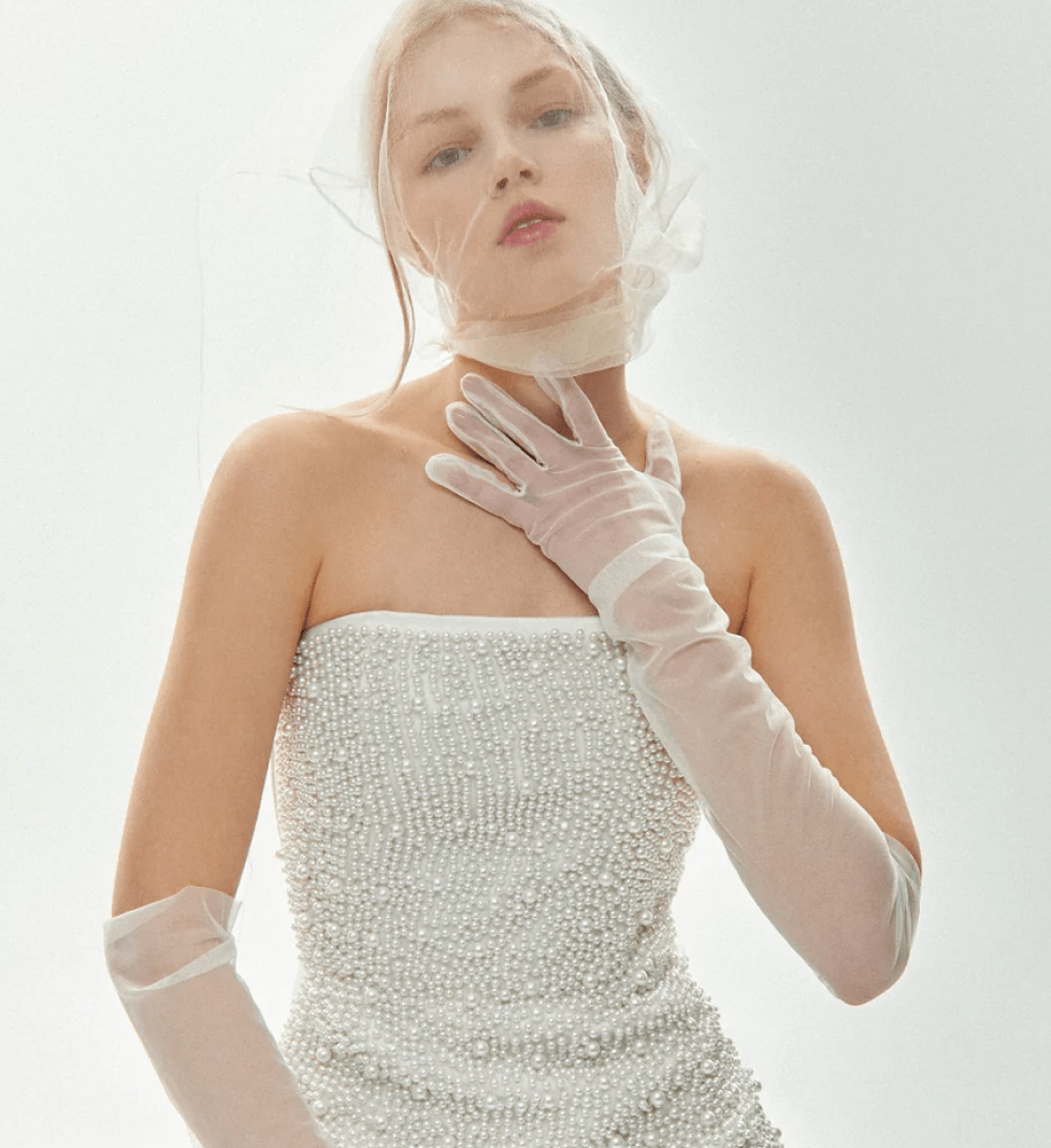 Сукня GURANDA з перлинами milk