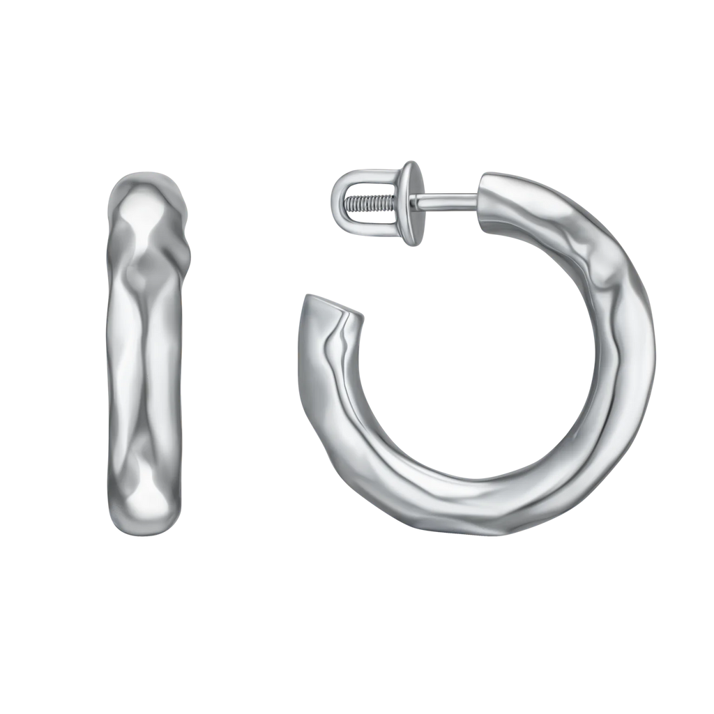 RIMMART Earrings Puffy Gold