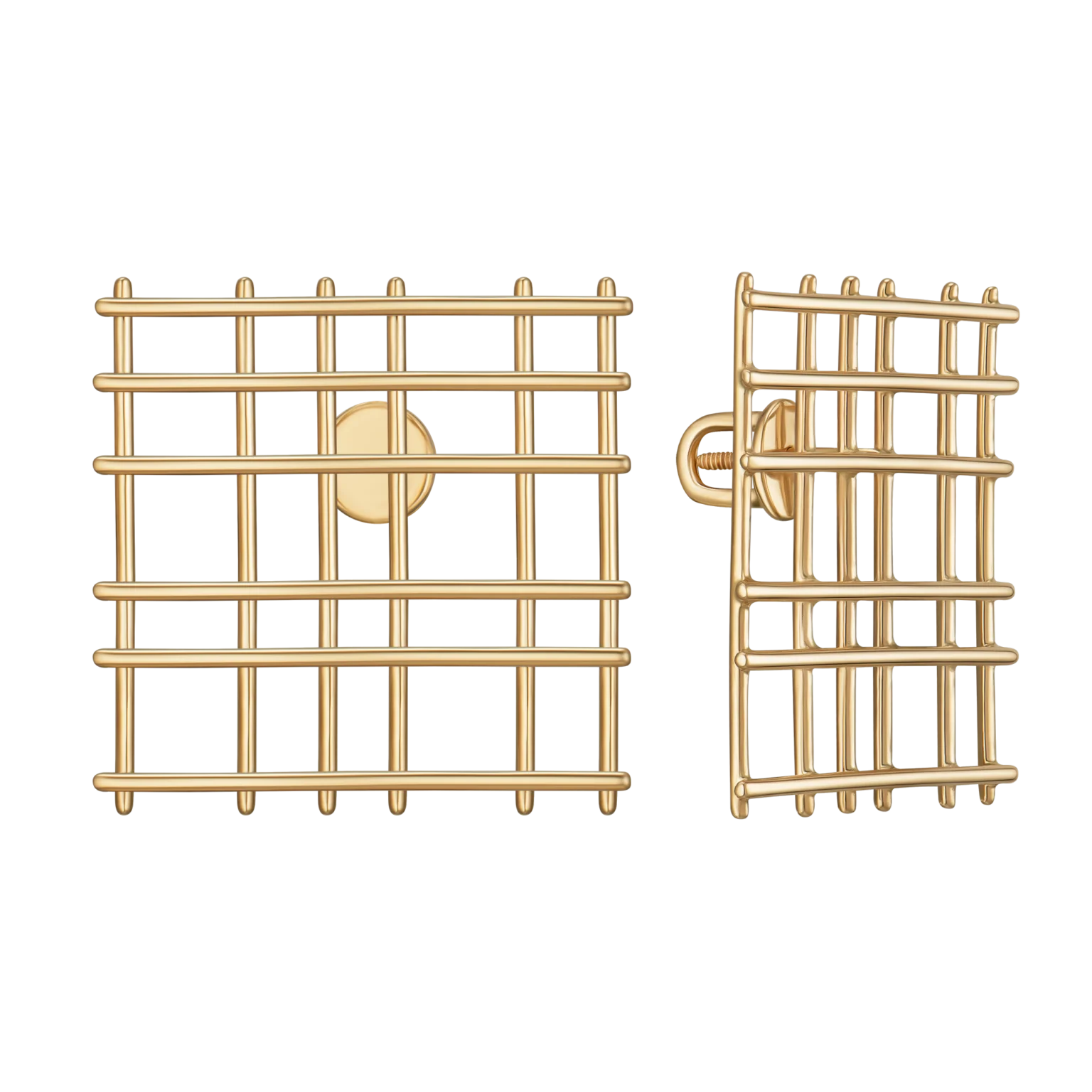 Серьги Square Grid M