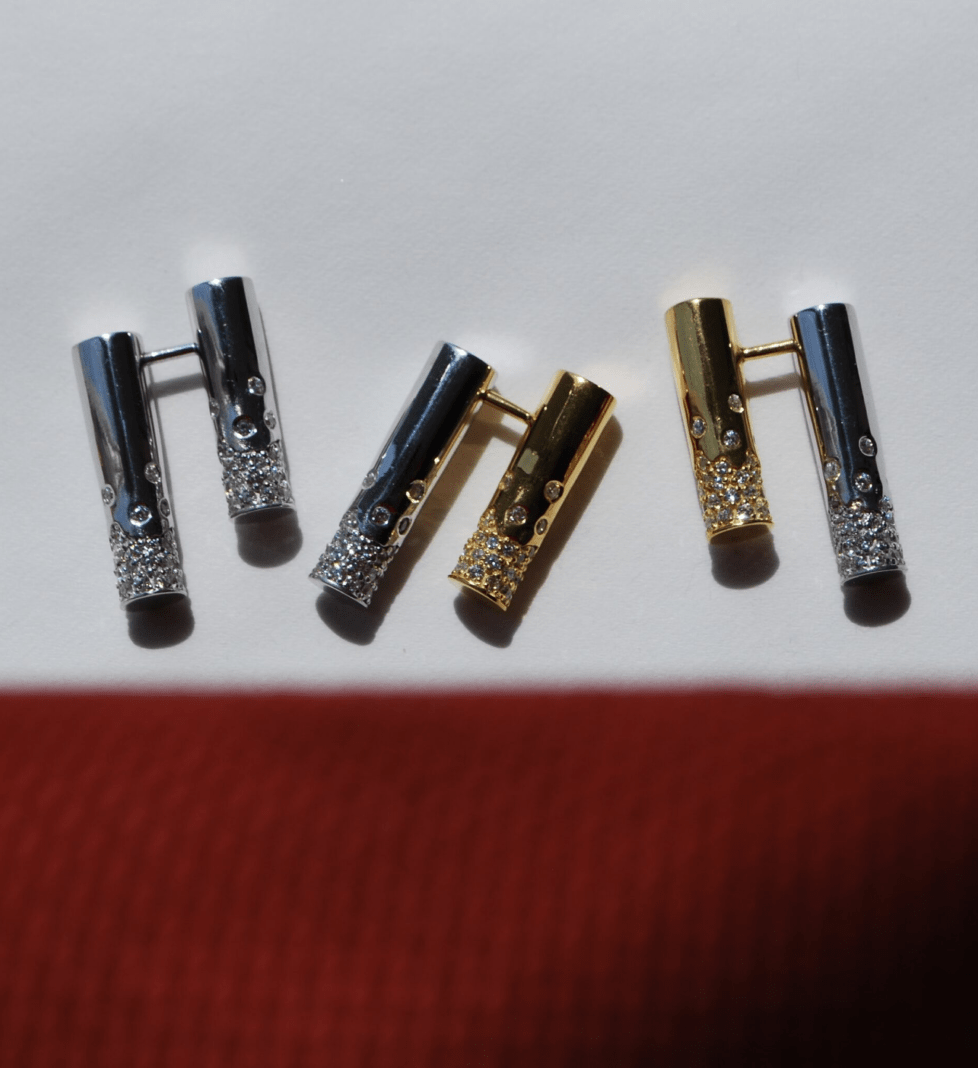 Сережки RIMMART Balance Gradient Silver Gold