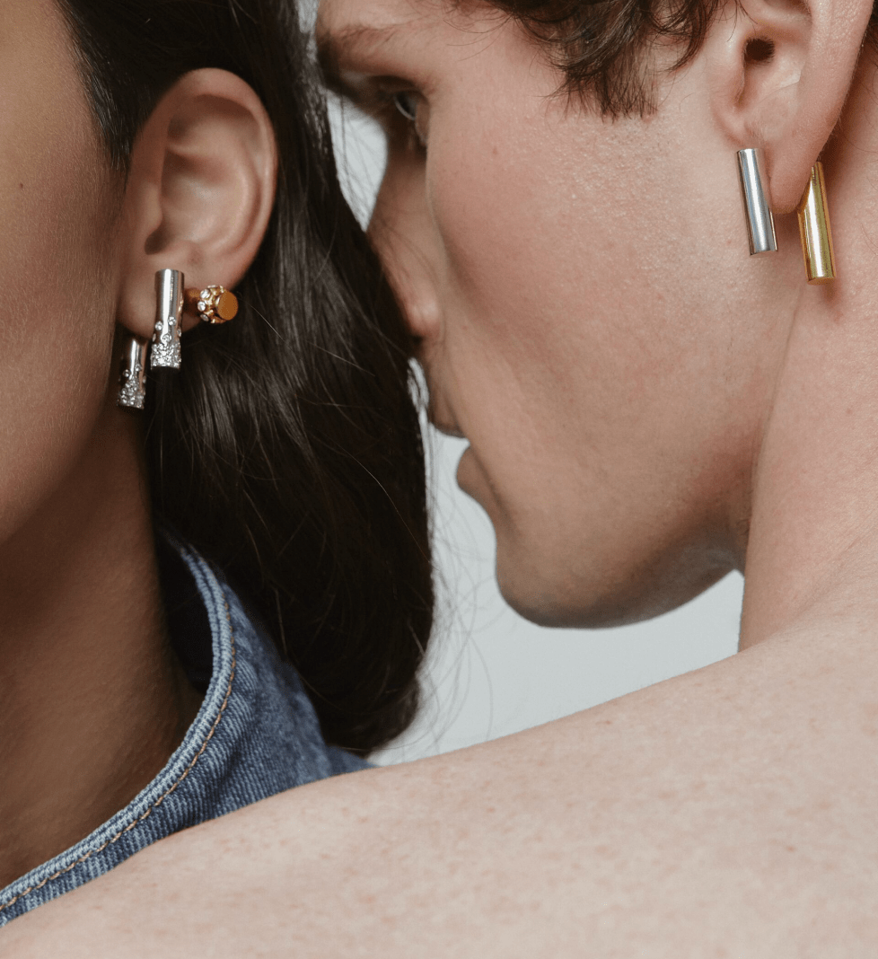 Сережки RIMMART Balance Silver Gold