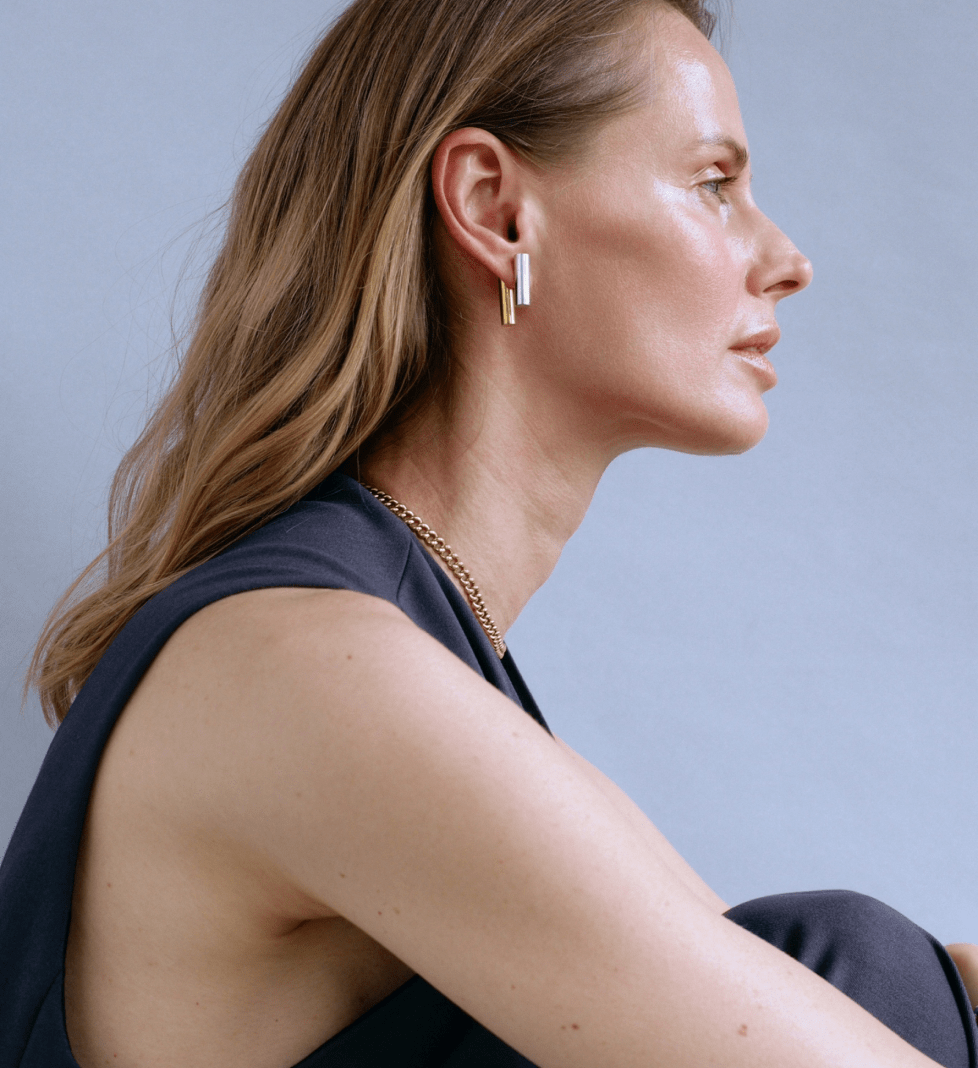 Сережки RIMMART Balance Silver Gold