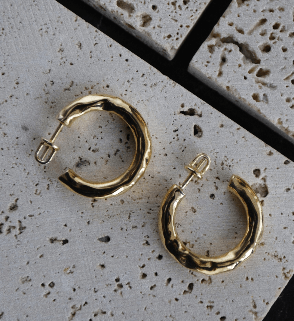 Сережки RIMMART Puffy Gold