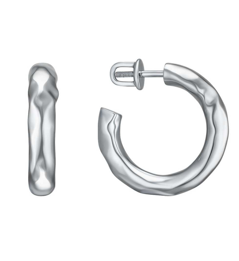 Сережки RIMMART Puffy Silver