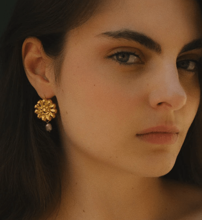 Сережки-петлі NYNI Kvitka golden