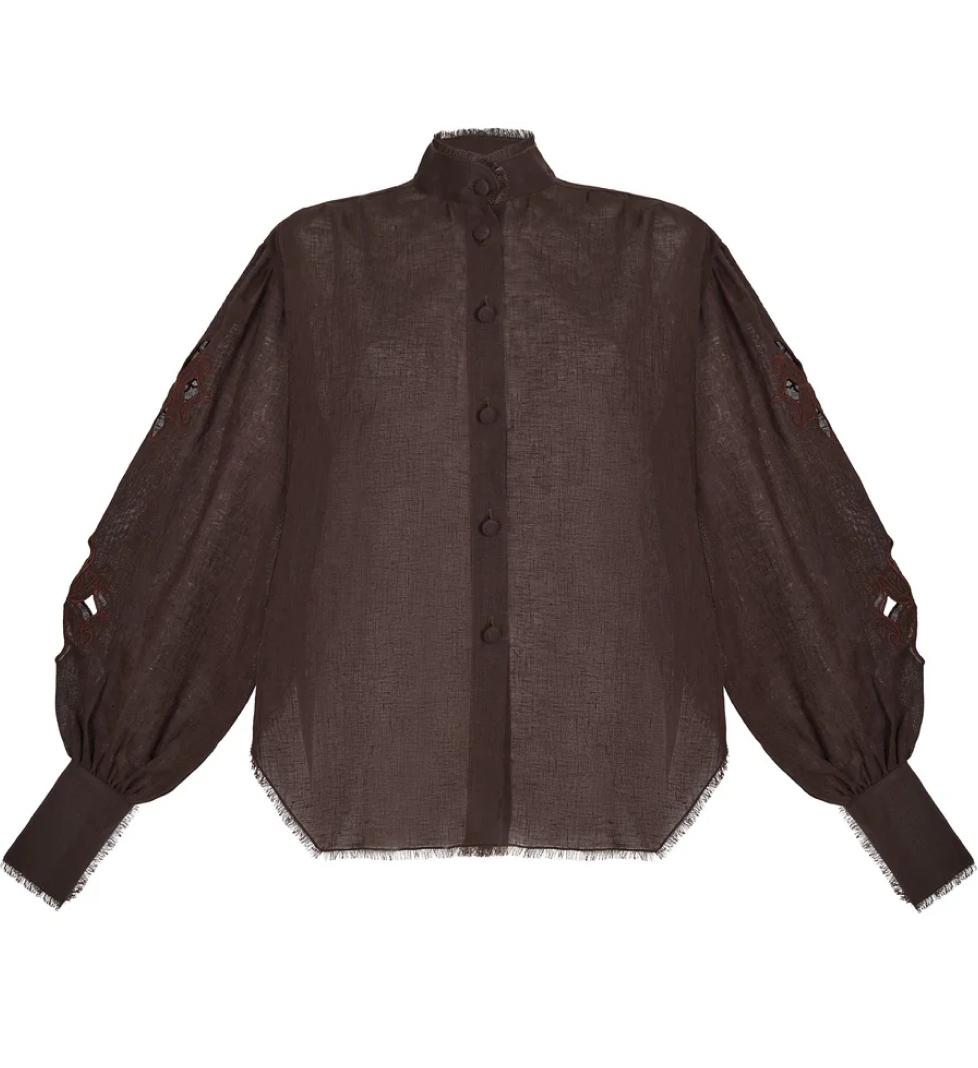 Сорочка Atelier Handmade з вишивкою brown