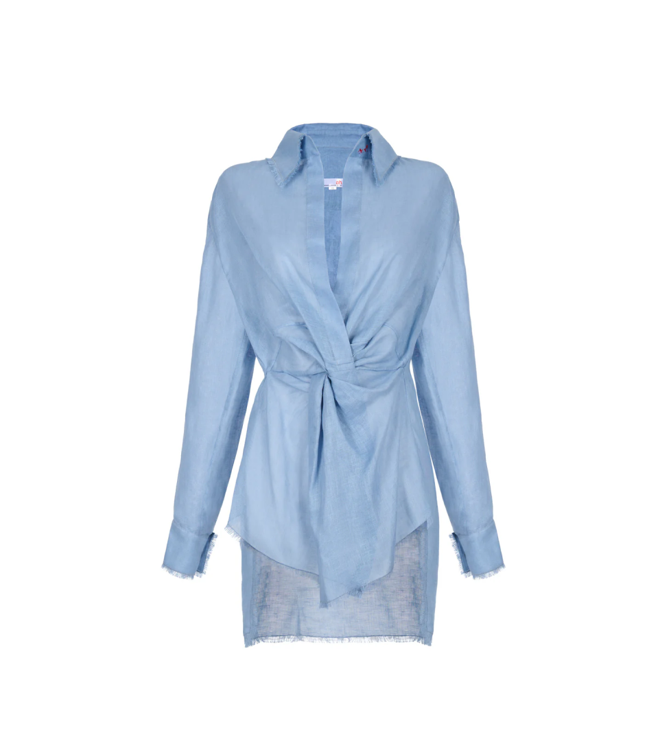 Сукня Atelier Handmade із зав'язками спереду blue