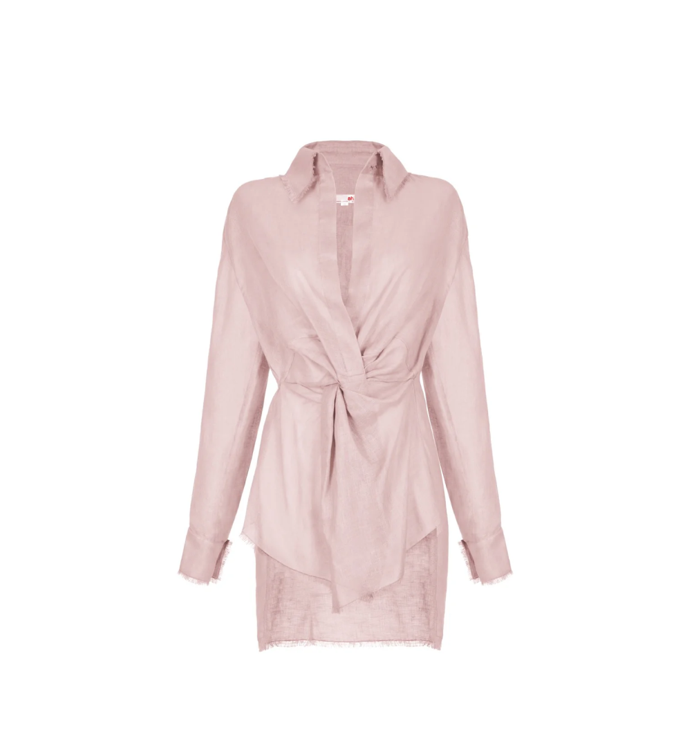 Сукня Atelier Handmade із зав'язками спереду pink