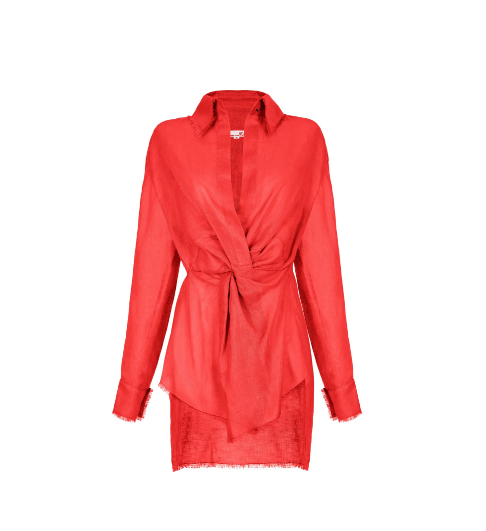 Сукня Atelier Handmade із зав'язками спереду red