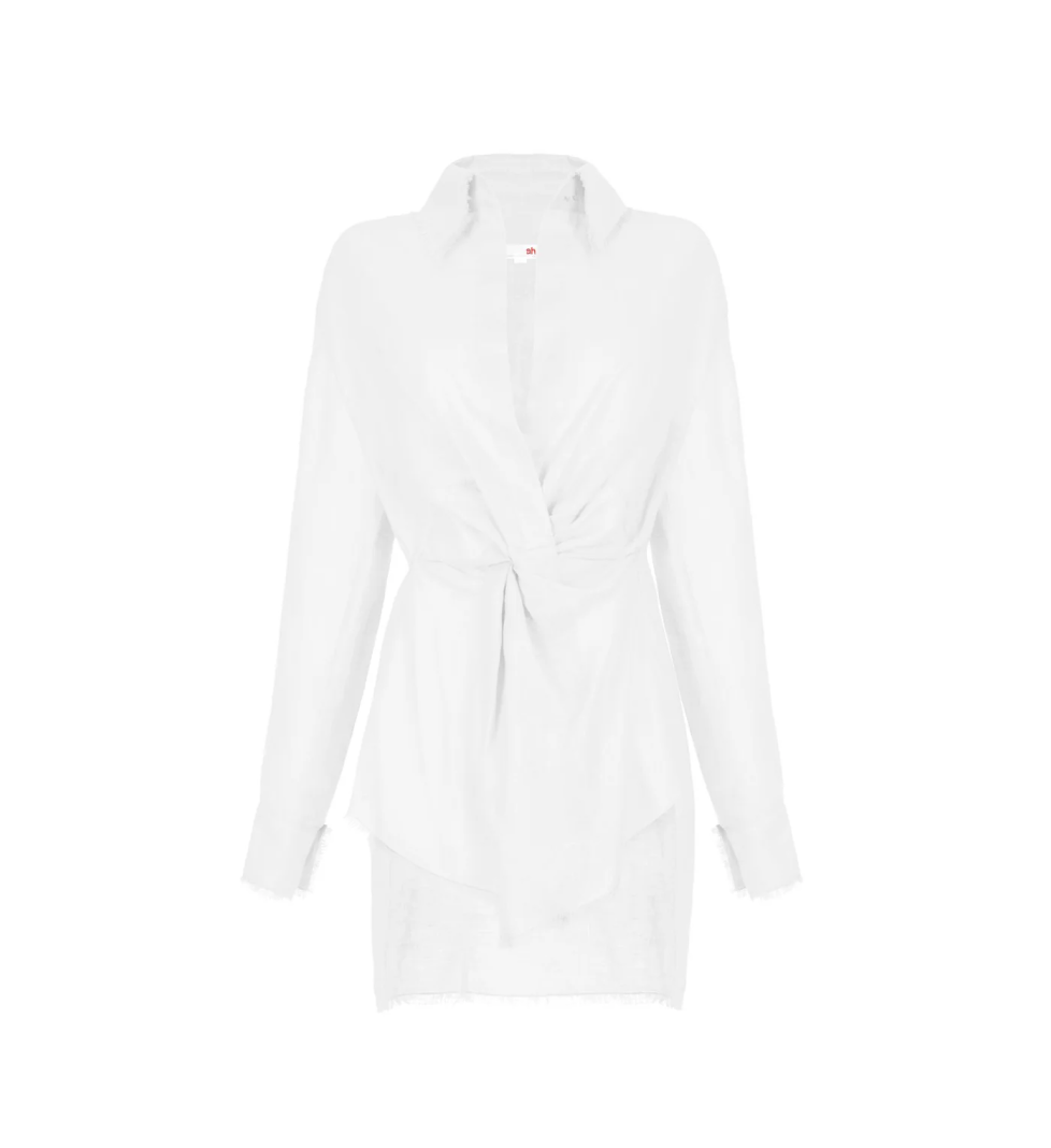 Сукня Atelier Handmade із зав'язками спереду white