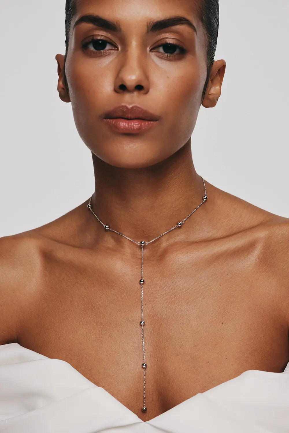 Diamond transformer necklace, rose gold