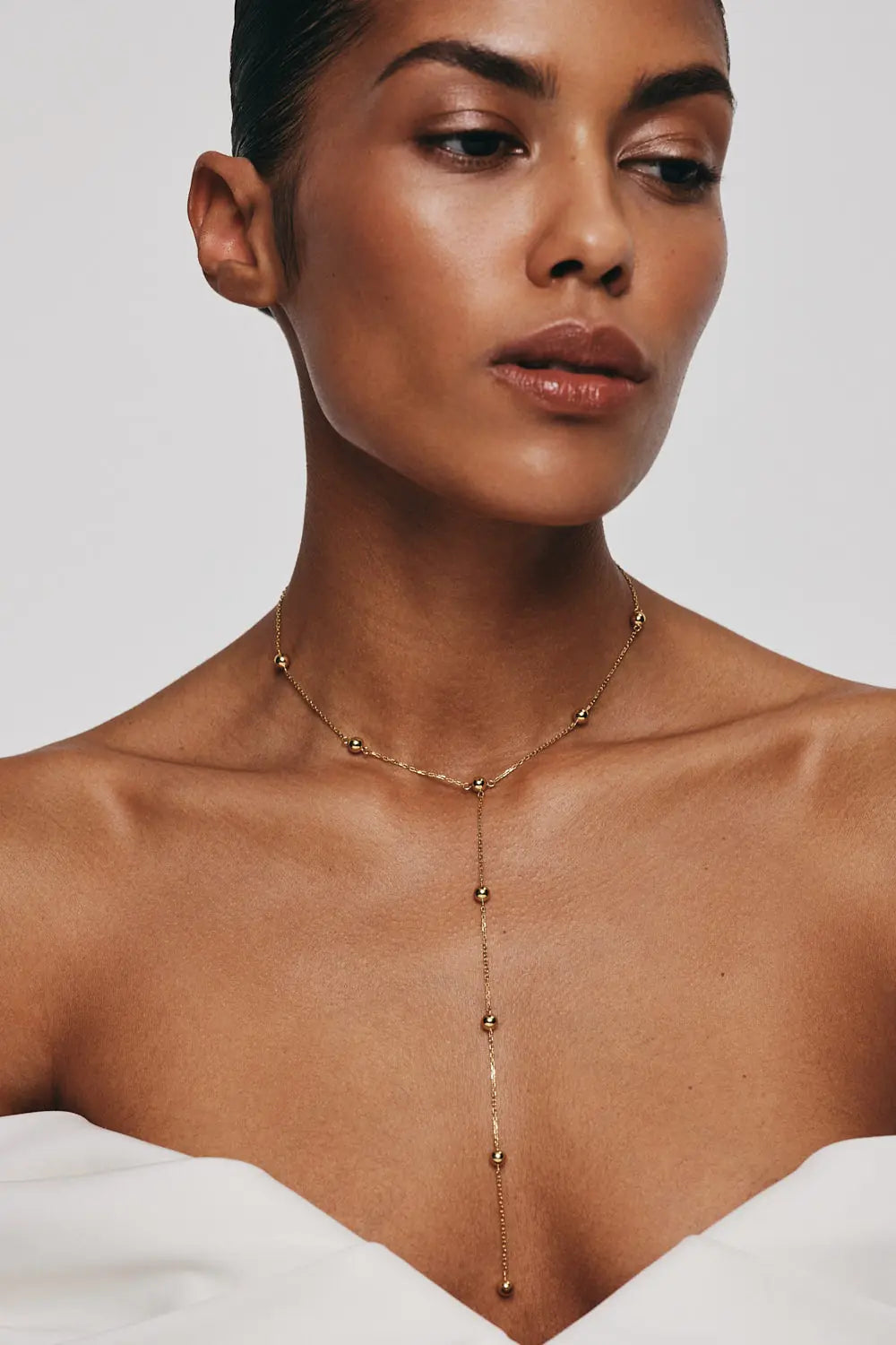 Diamond transformer necklace, rose gold
