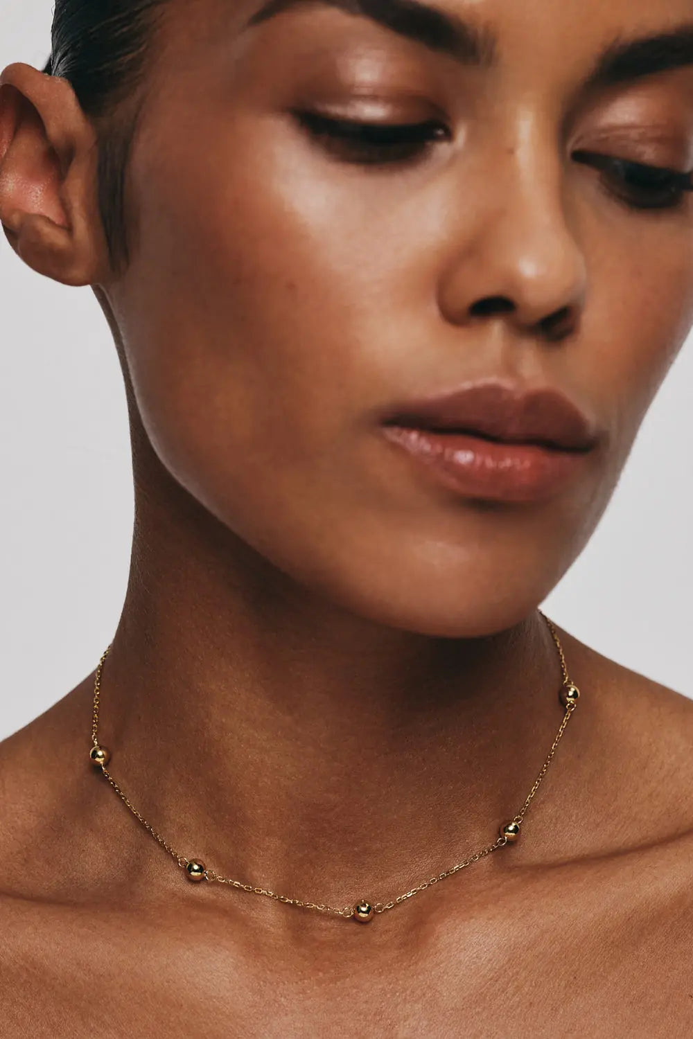 Diamond transformer necklace, rose gold