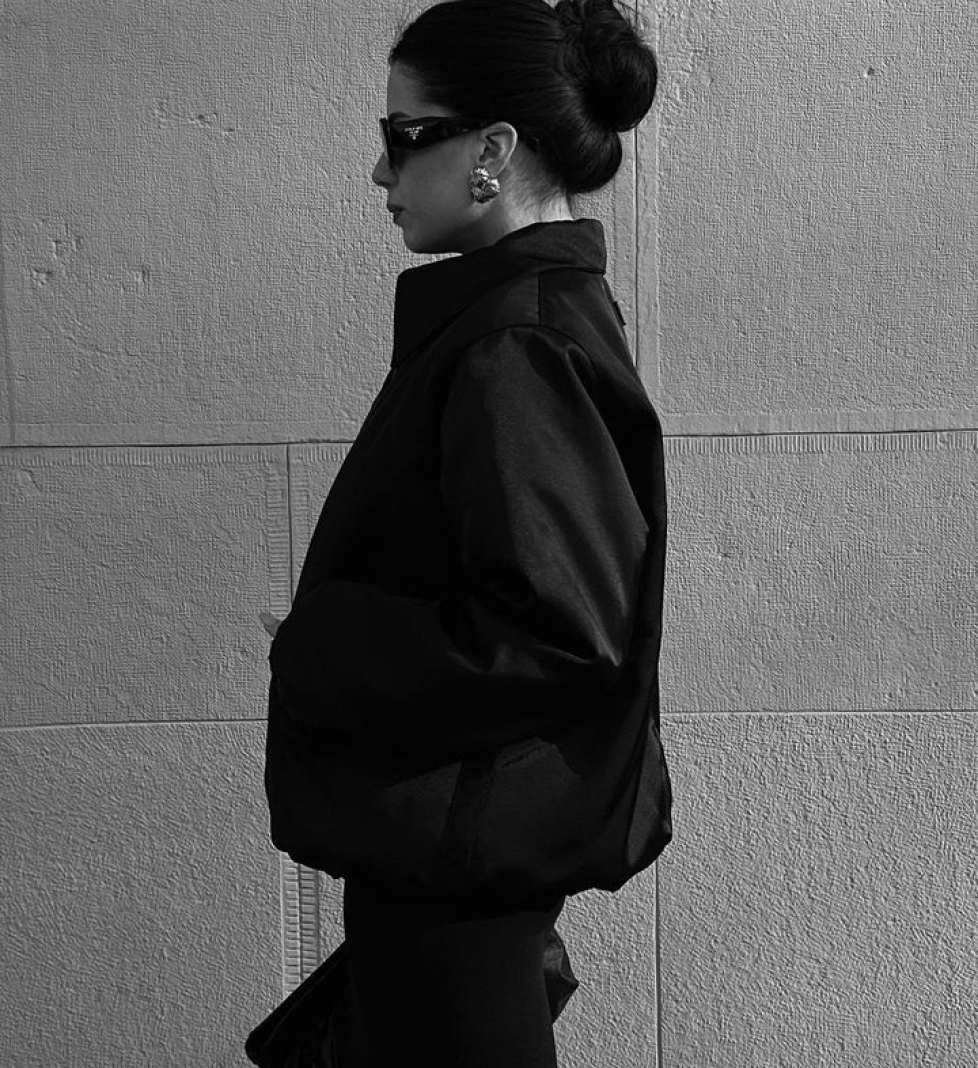 Бомбер KRISTINA LAPTSO Genesis black thermal