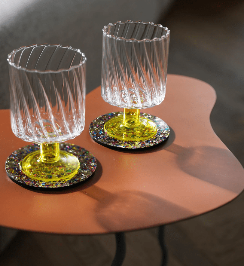 Набір келихів &k amsterdam twirl yellow 2-pack