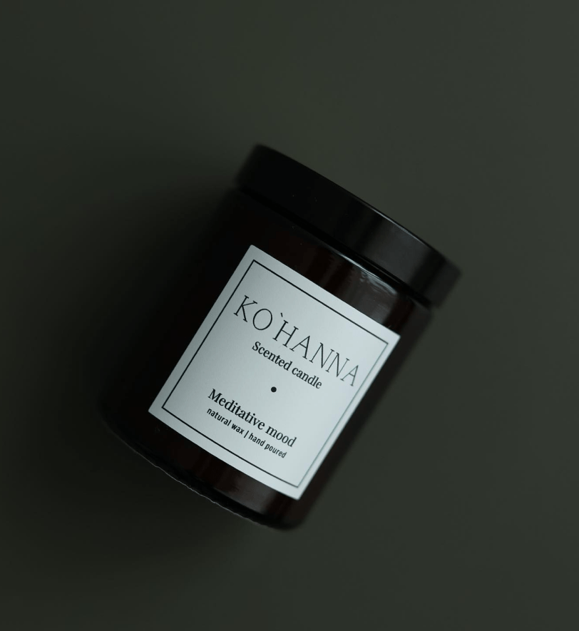 Ароматична свічка KO'HANNA Glass MEDITATIVE MOOD Black