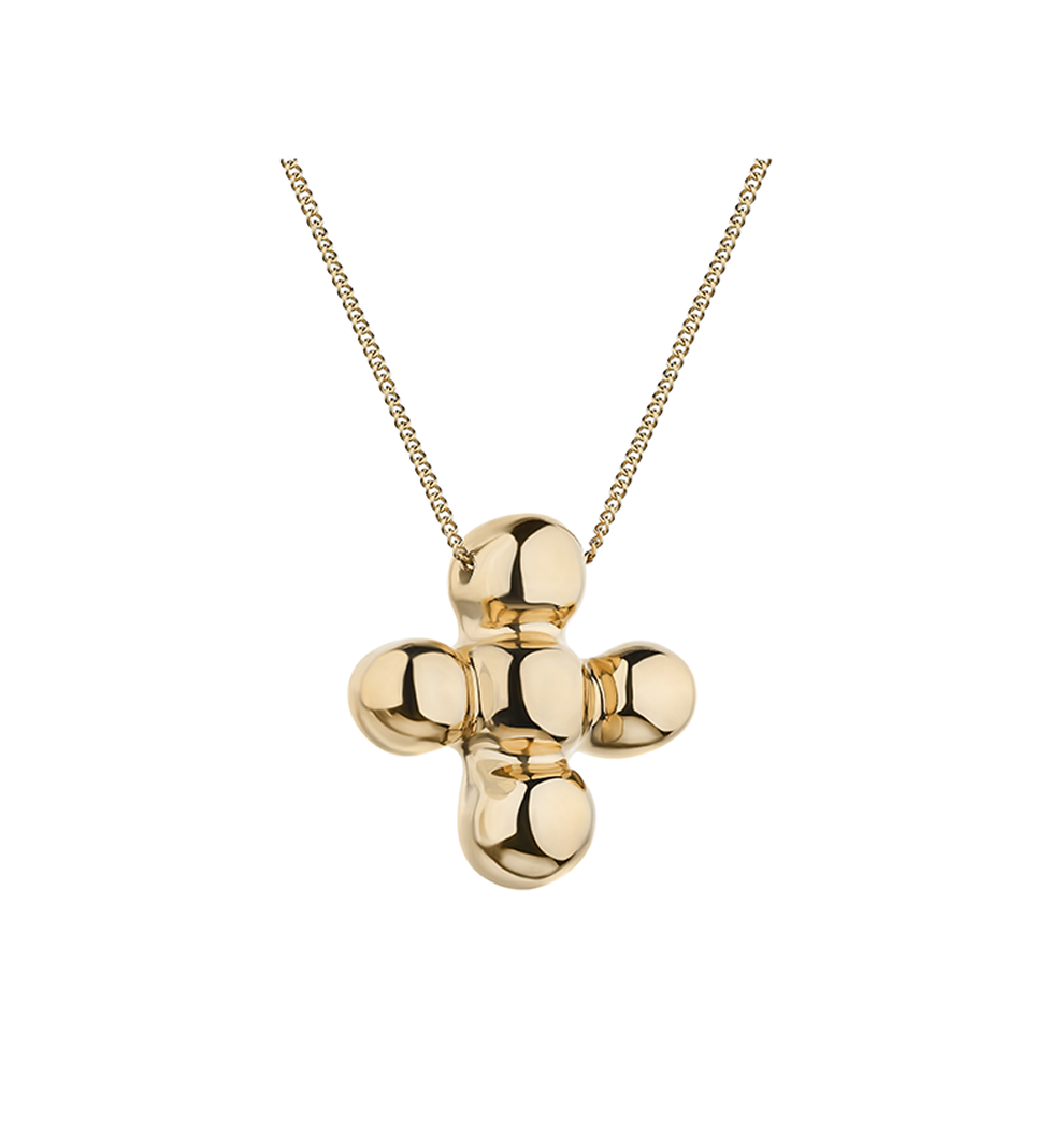 Намисто Grains De Verre "BLOOM" керамічне Gold