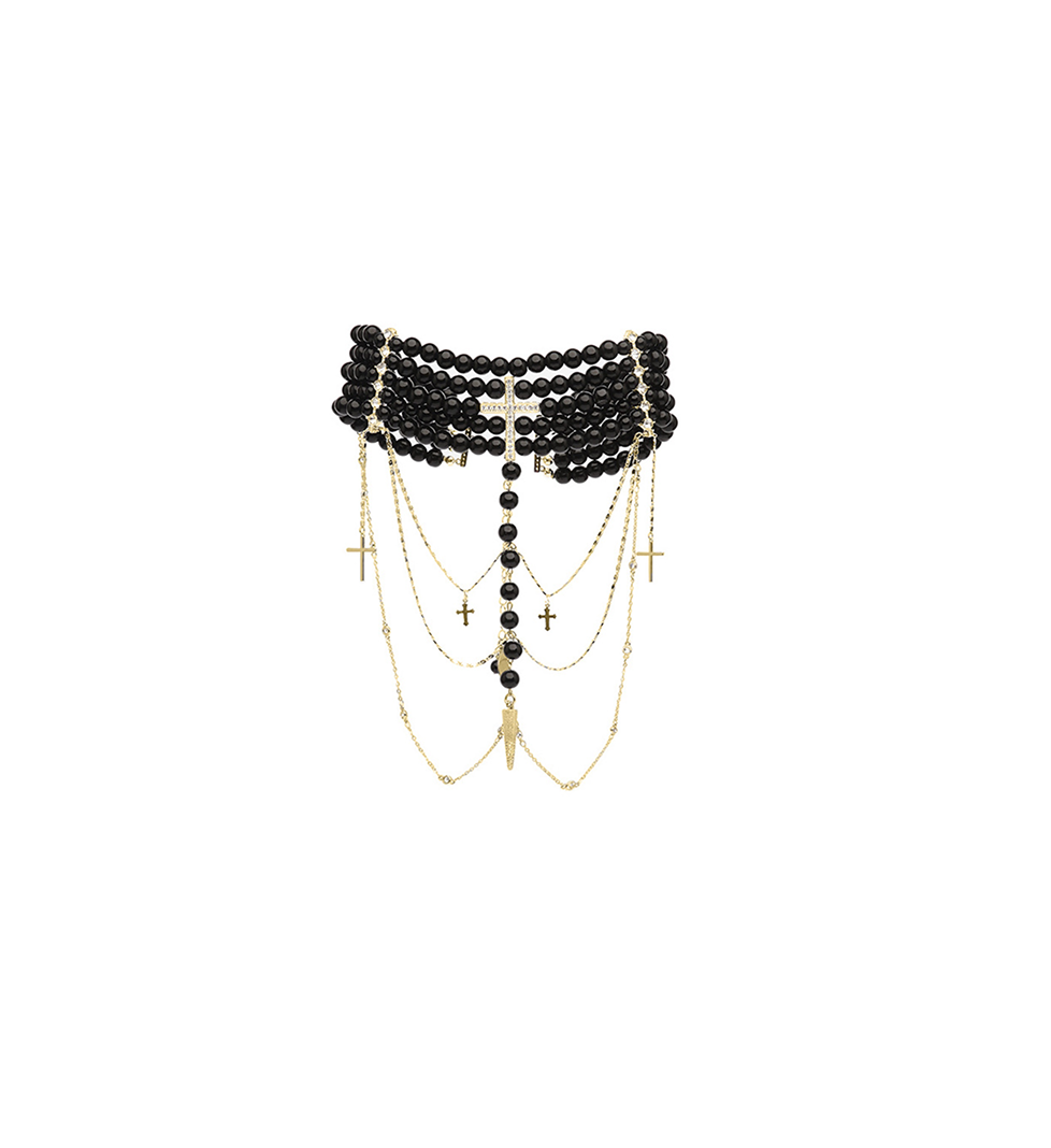 Намисто Grains De Verre "INNOCENT" Black With Gold