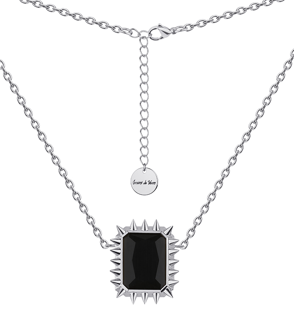 Намисто Grains De Verre "RUE CAMBON" Silver Black