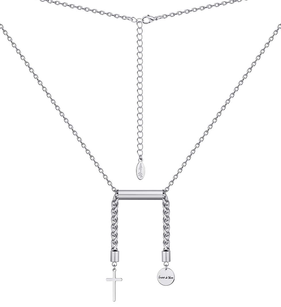 Намисто Grains De Verre "LIBRA" з хрестиком