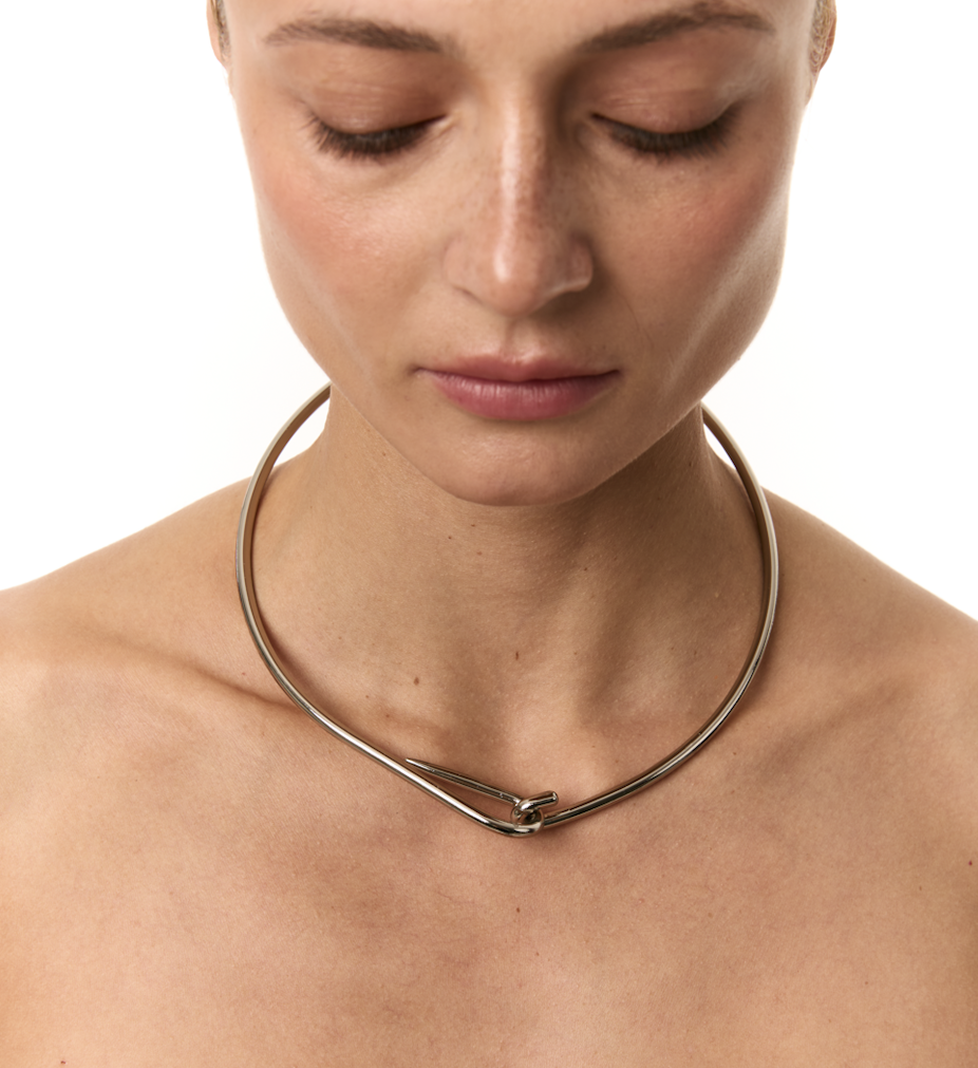 Намисто Grains De Verre "LOOP" Silver