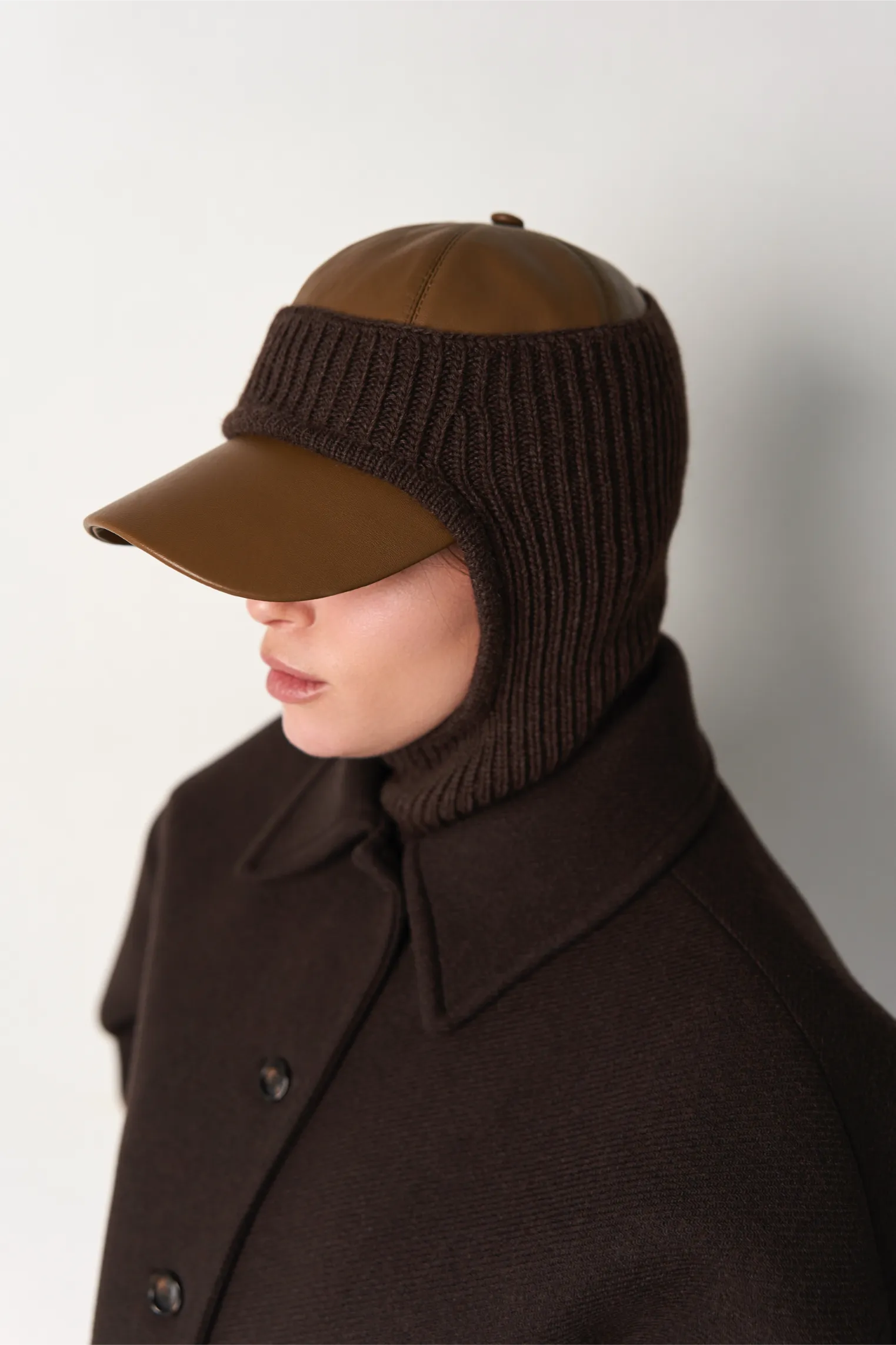 Semi Balaclava Wool Hat 