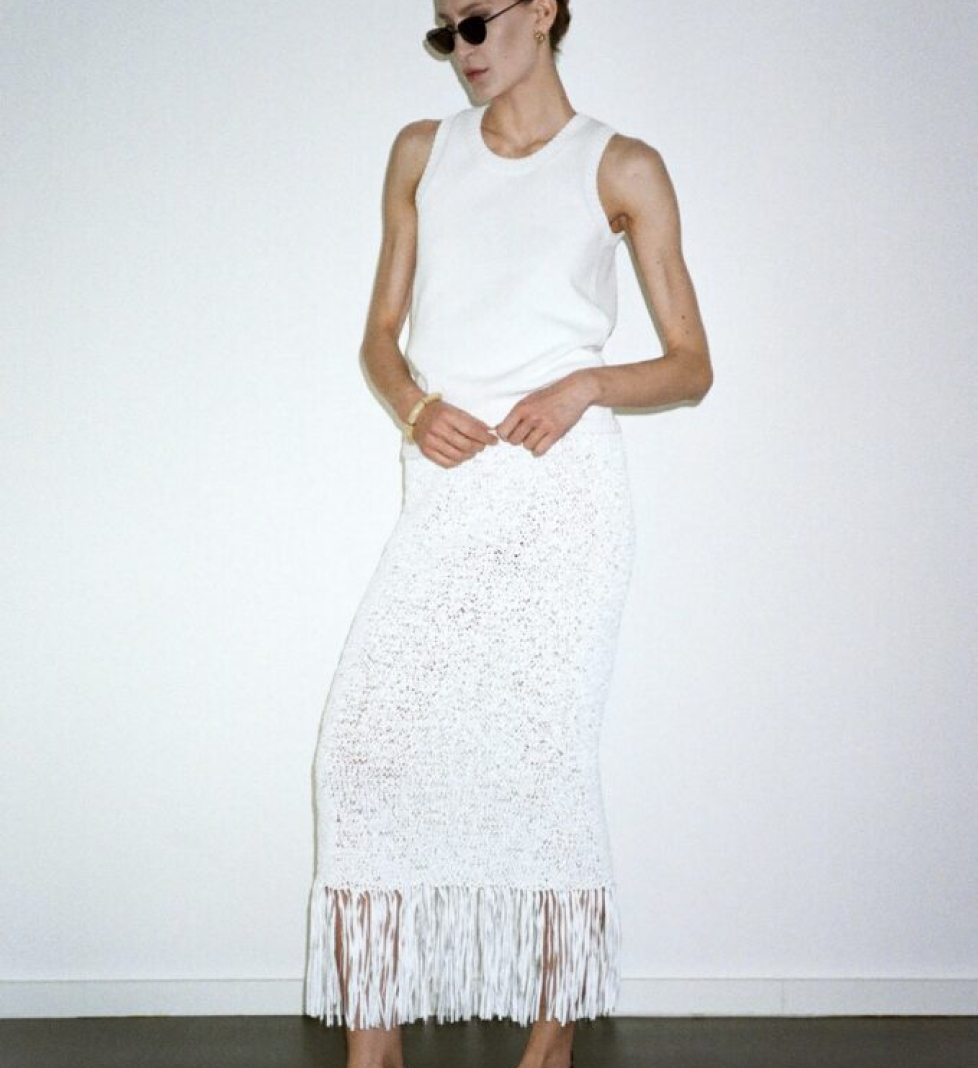 Трикотажна спідниця Katerina Kvit ручної роботи white