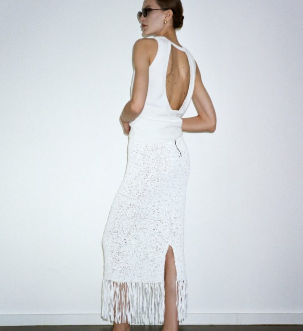 Трикотажна спідниця Katerina Kvit ручної роботи white