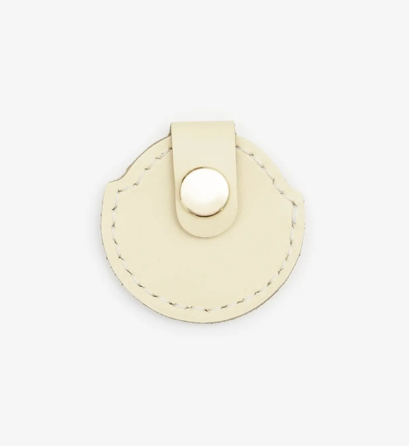 Чохол-тримач для AirTag CHOUCHOU шкіряний для собак "Classy" лимонний