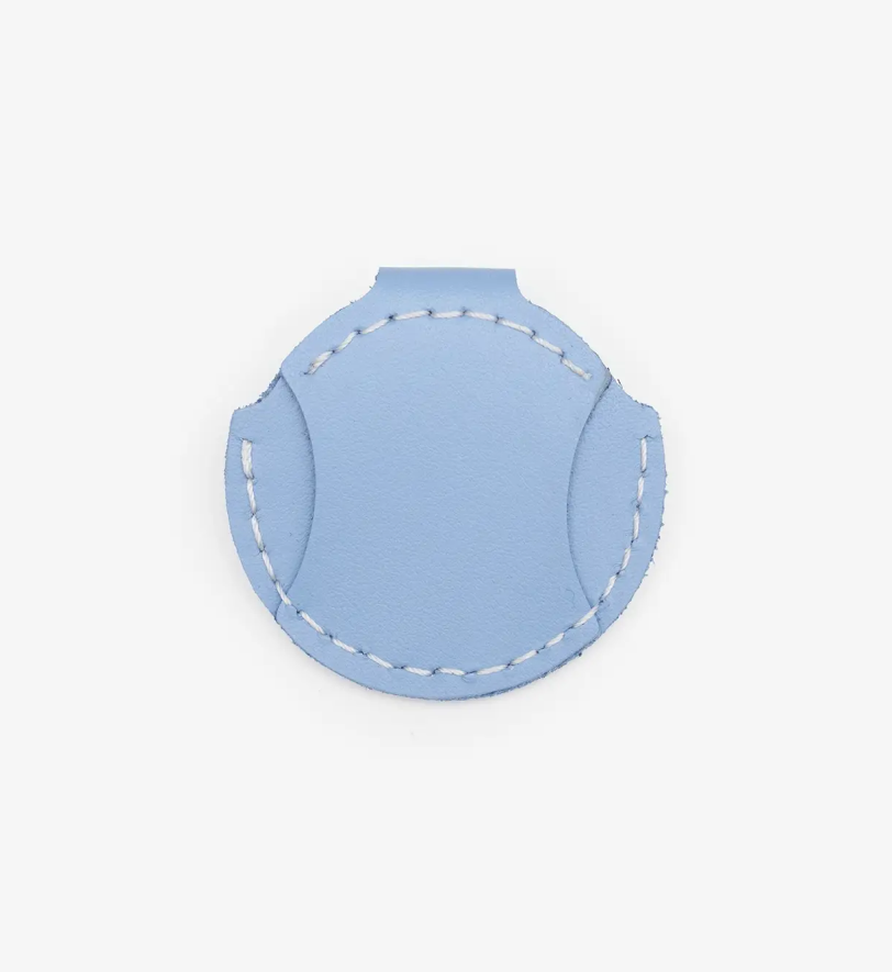 Чохол-тримач для AirTag CHOUCHOU шкіряний для собак "Classy" блакитний