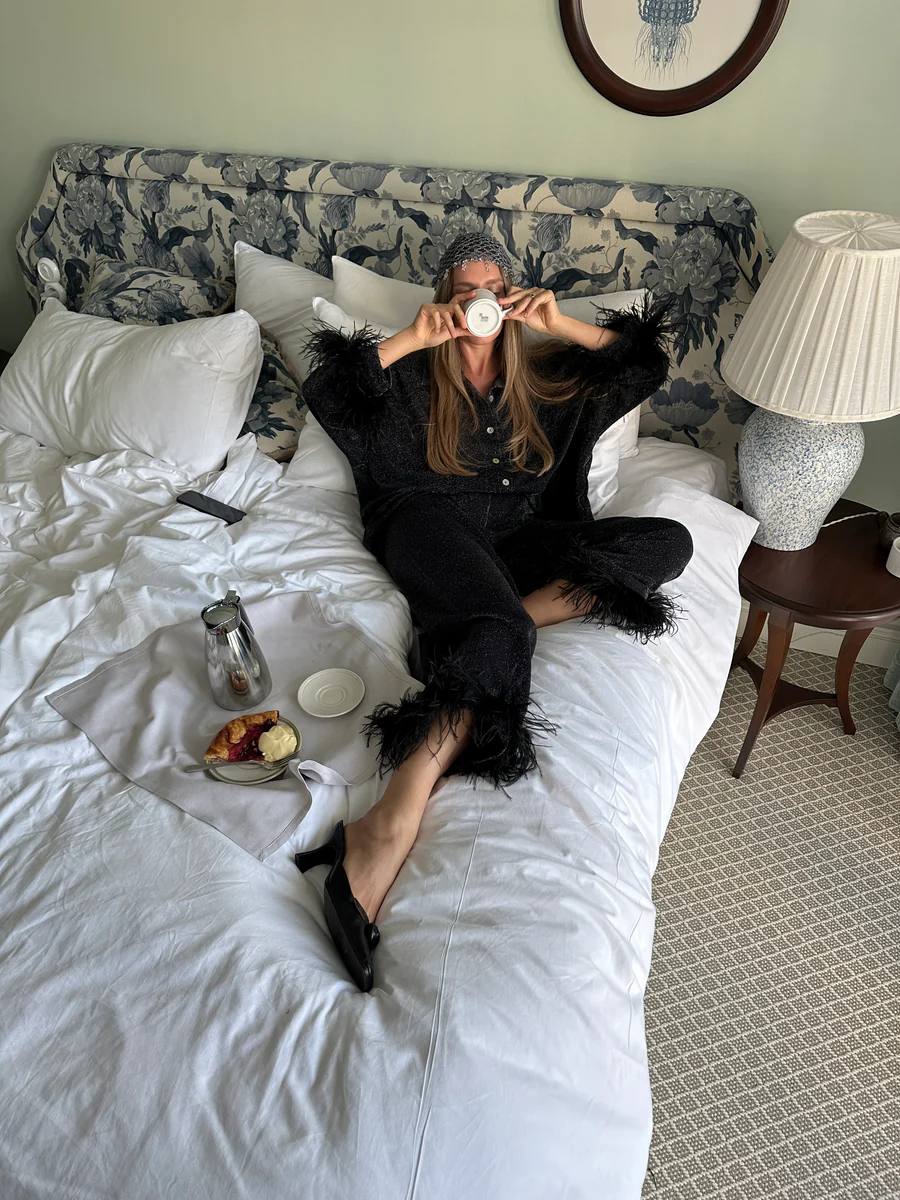 Оверсайз піжама Cosmos з джерсі металік