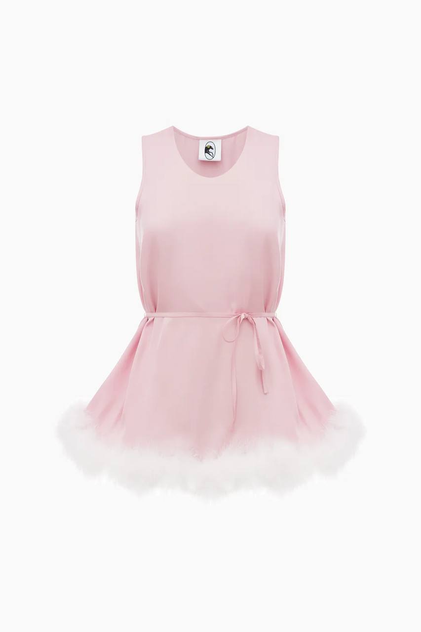 Bisou Bisou топ з пір'ям