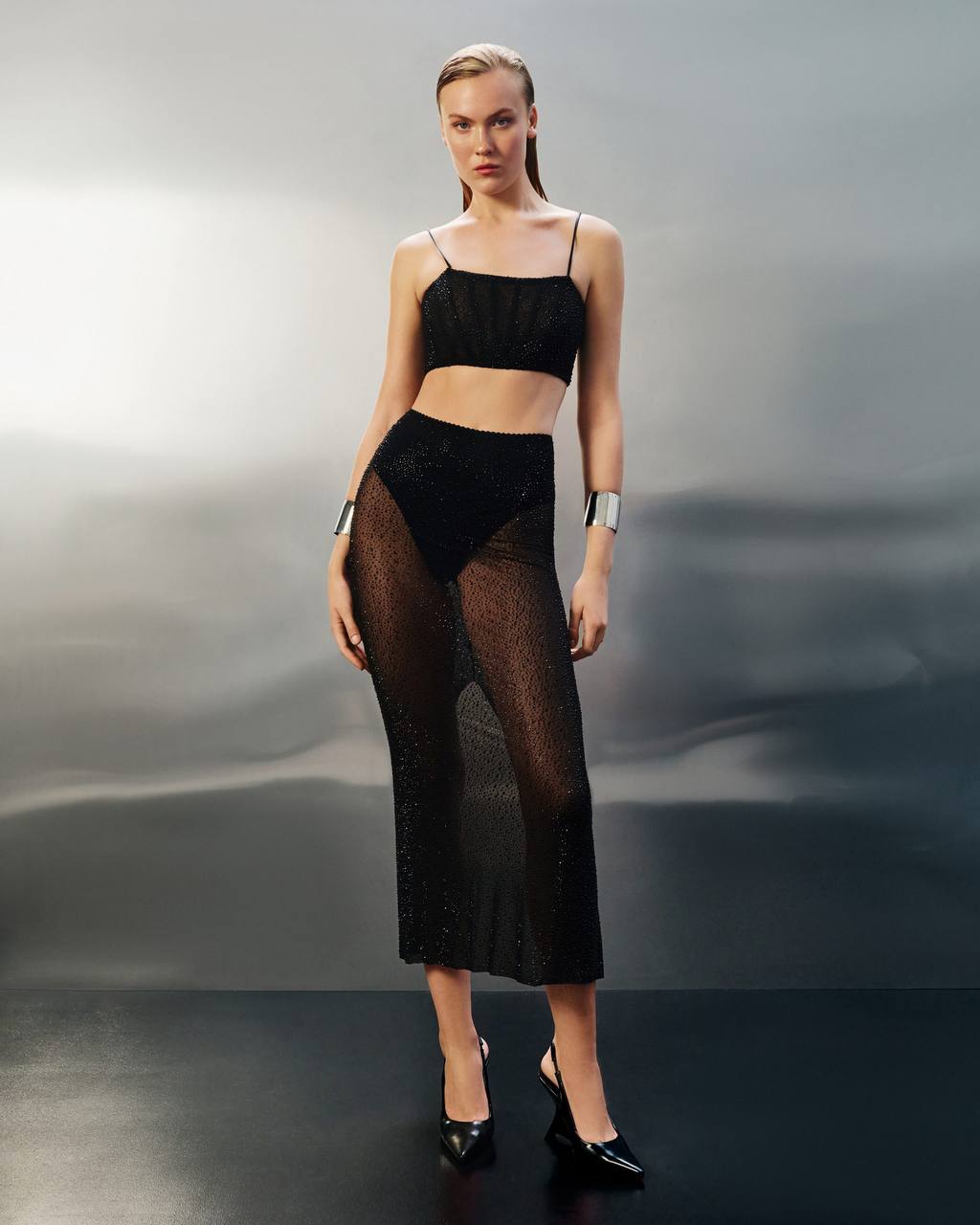 Спідниця міді з кристалами