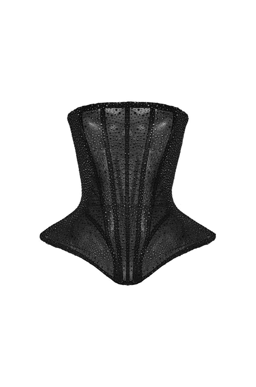 Корсет фігурний з кристалами